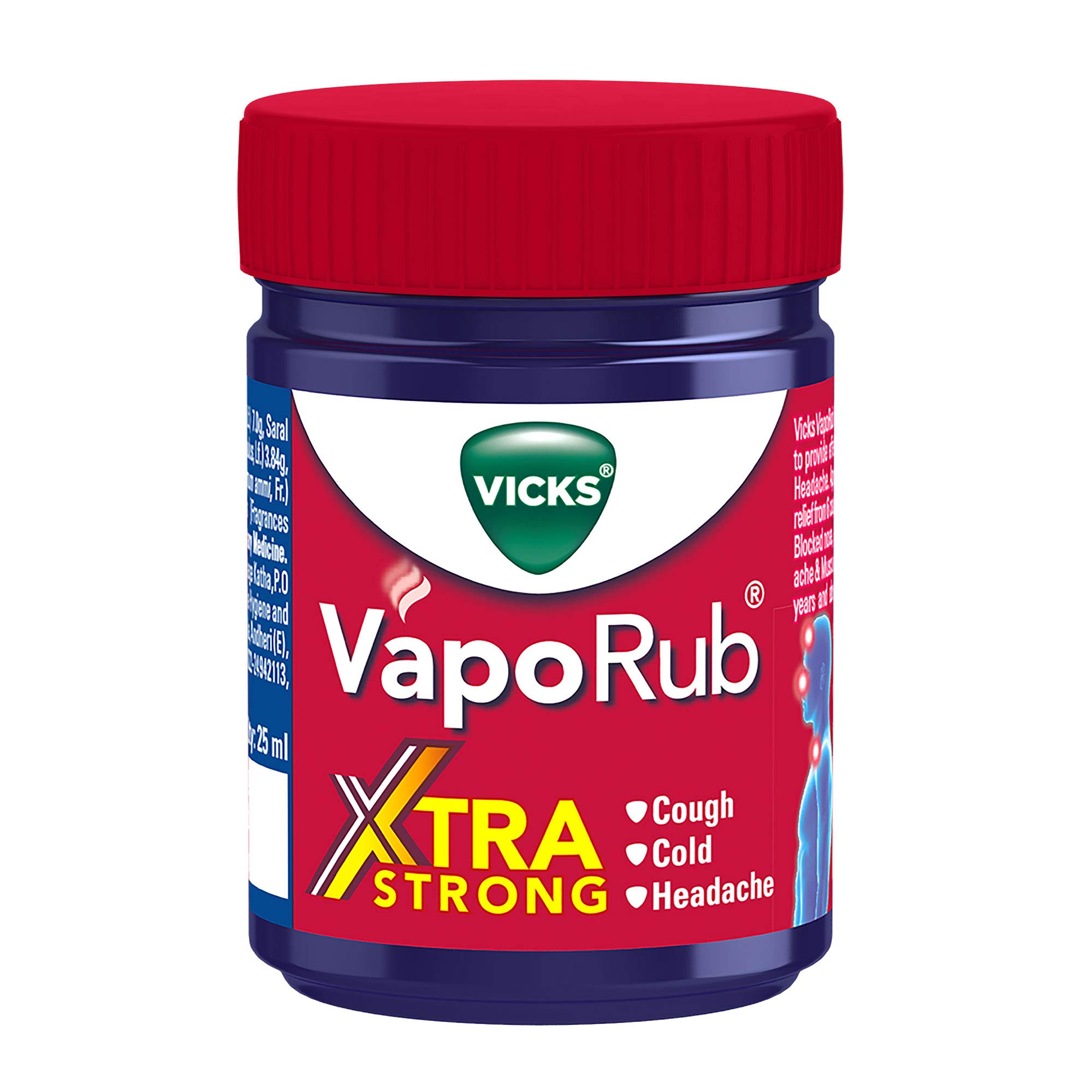 Vicks Vaporub Xtra Strong Balm | For Cough, Cold & Headache Relief